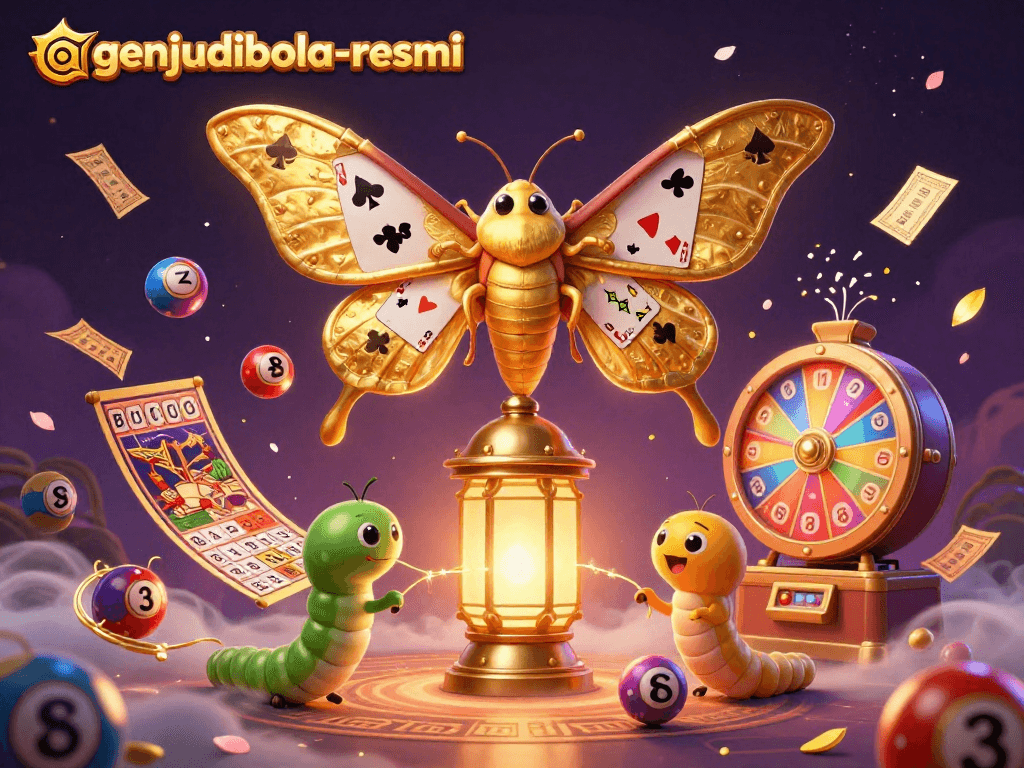 Engage with exciting gameplay at agenjudibola-resmi through vibrant illustrations of casino-themed elements.