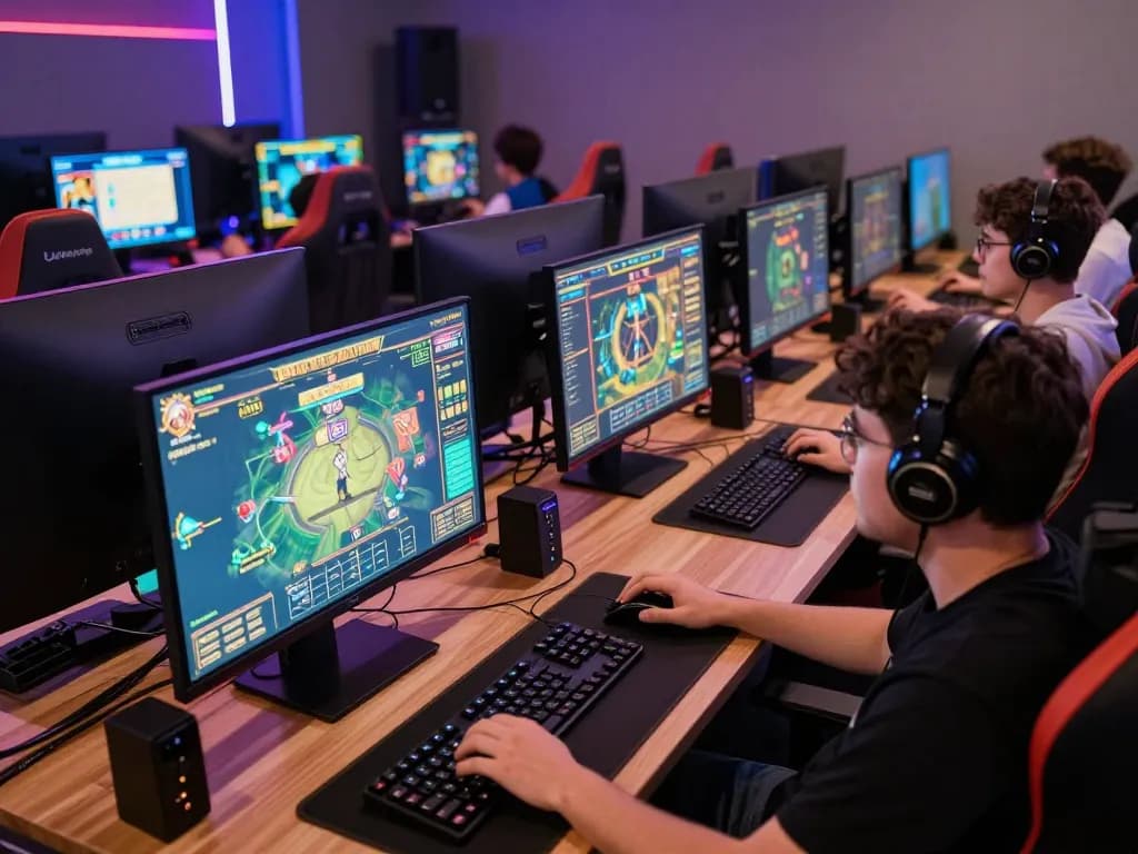 Engaged player experiencing thrill of slot server kamboja games on multiple screens during online gaming session