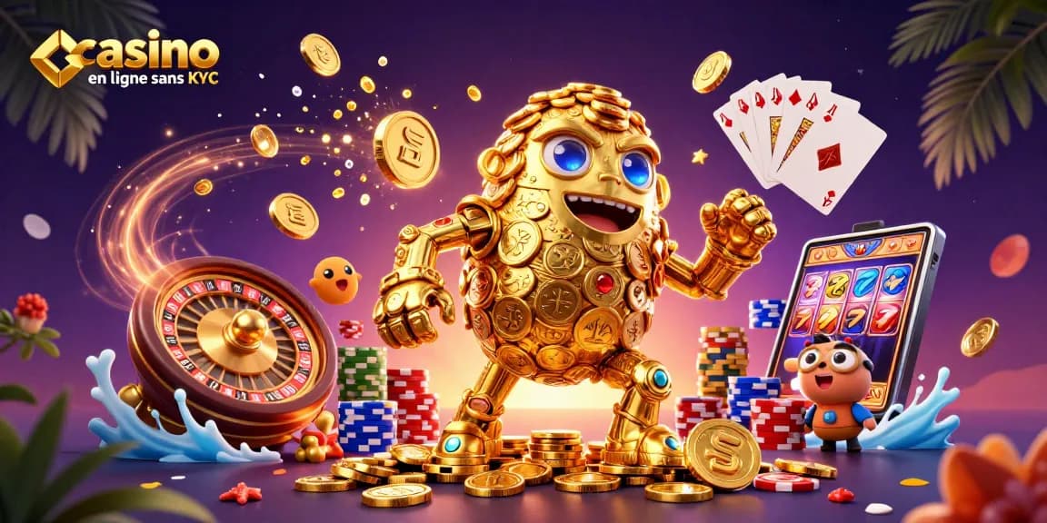 Jouer aux machines à sous et profiter de gains sur le casino en ligne sans KYC.