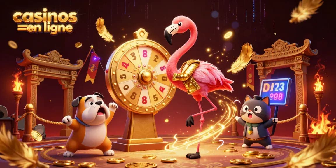Gagnez des prix excitants dans les casinos en ligne avec notre hôtesse et ses amis cartoon.