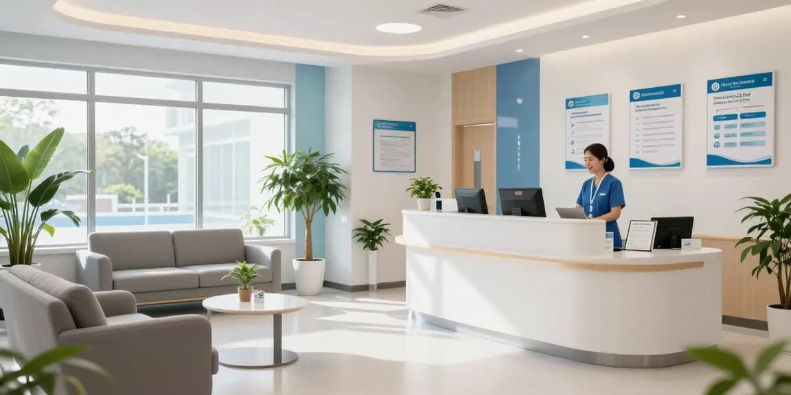 Health insurance for pre-existing conditions discussed in welcoming healthcare environment, emphasizing patient care.