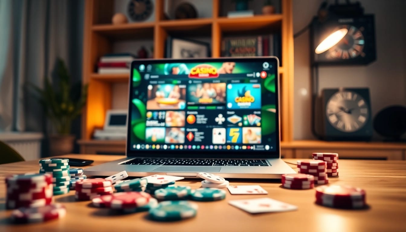Experience thrilling games at Canada online casinos with an engaging gaming setup and lively decor.