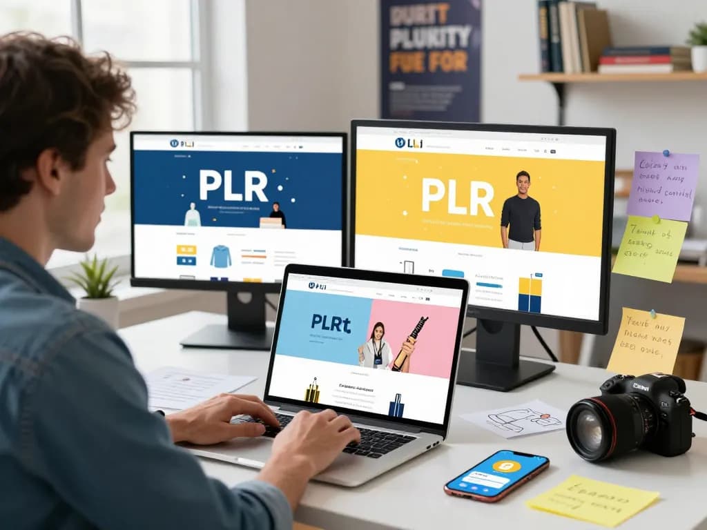 Buy Private Label Rights Products while exploring an engaging digital marketplace for PLR products in a modern workspace