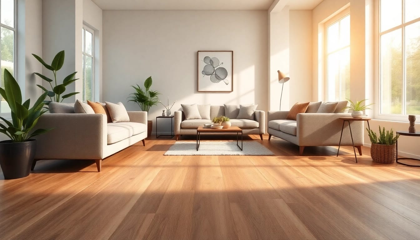 Transform your space with waterproof vinyl flooring that combines style and functionality.