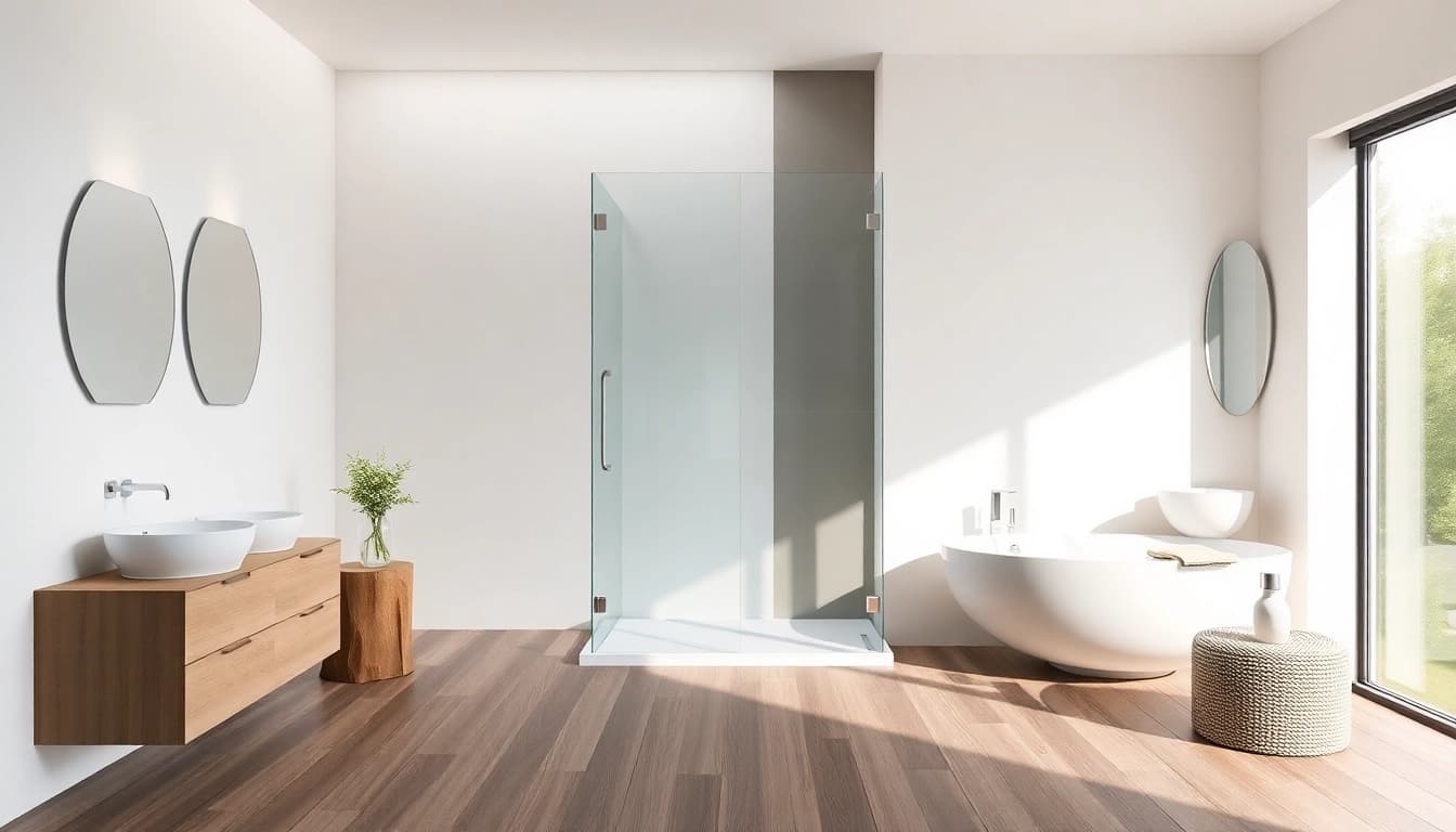 Gestalte ein modernes Badezimmer mit Produkten von sonni sanitär GmbH, stilvoll und einladend.