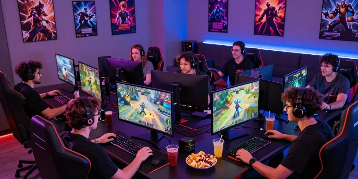 Players enjoying immersive xxx games in a modern gaming room, showcasing excitement and diversity.