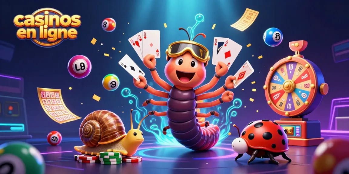 Les casinos en ligne gagnent vie avec un dealer mille-pattes et un escargot parieur.