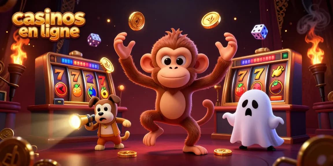 Jouez dans des casinos en ligne avec un singe poltergeist et un chiot chasseur de fantômes.
