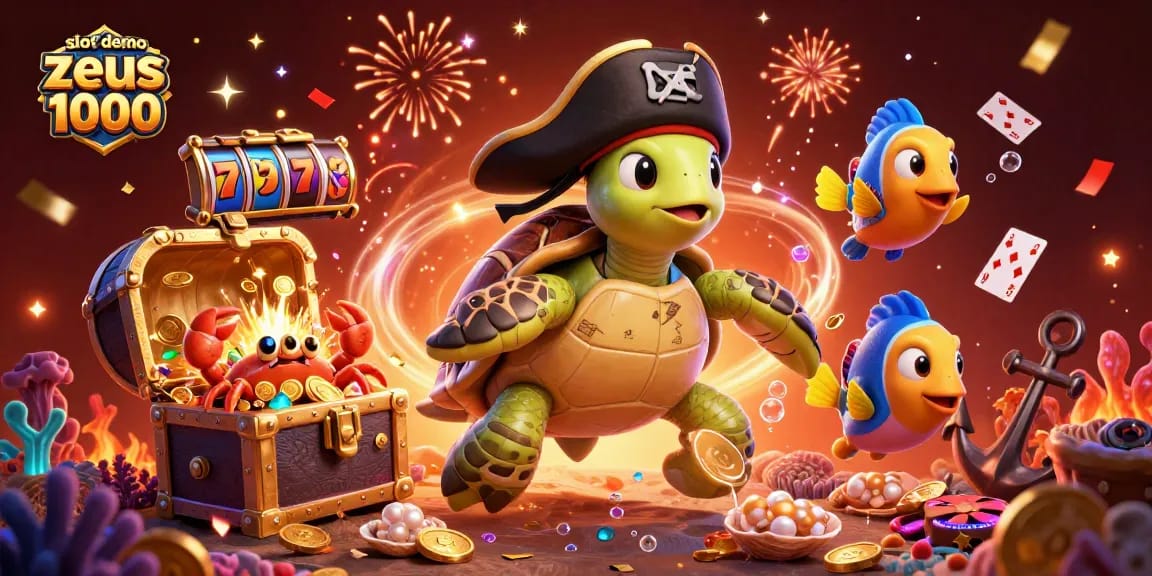 Experience thrilling action with the slot demo zeus 1000 showcasing vibrant 3D pirate-themed characters in an underwater treasure setting.