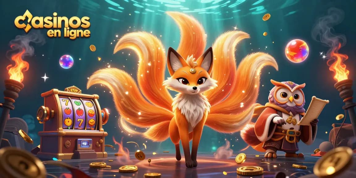 Profitez des casinos en ligne avec un esprit renard à neuf queues et des machines à sous lumineuses.