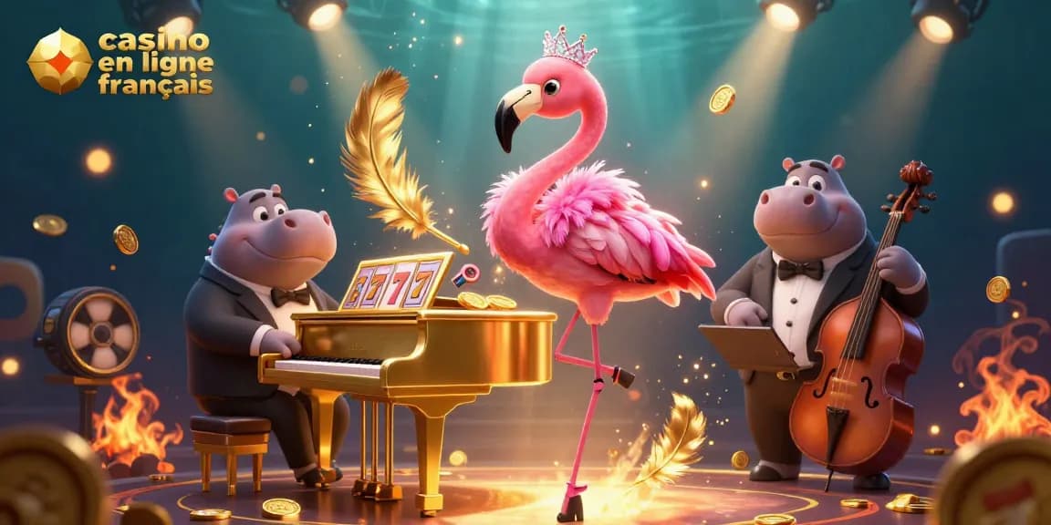 Découvrez la magie du casino en ligne français avec cette scène animée et colorée.