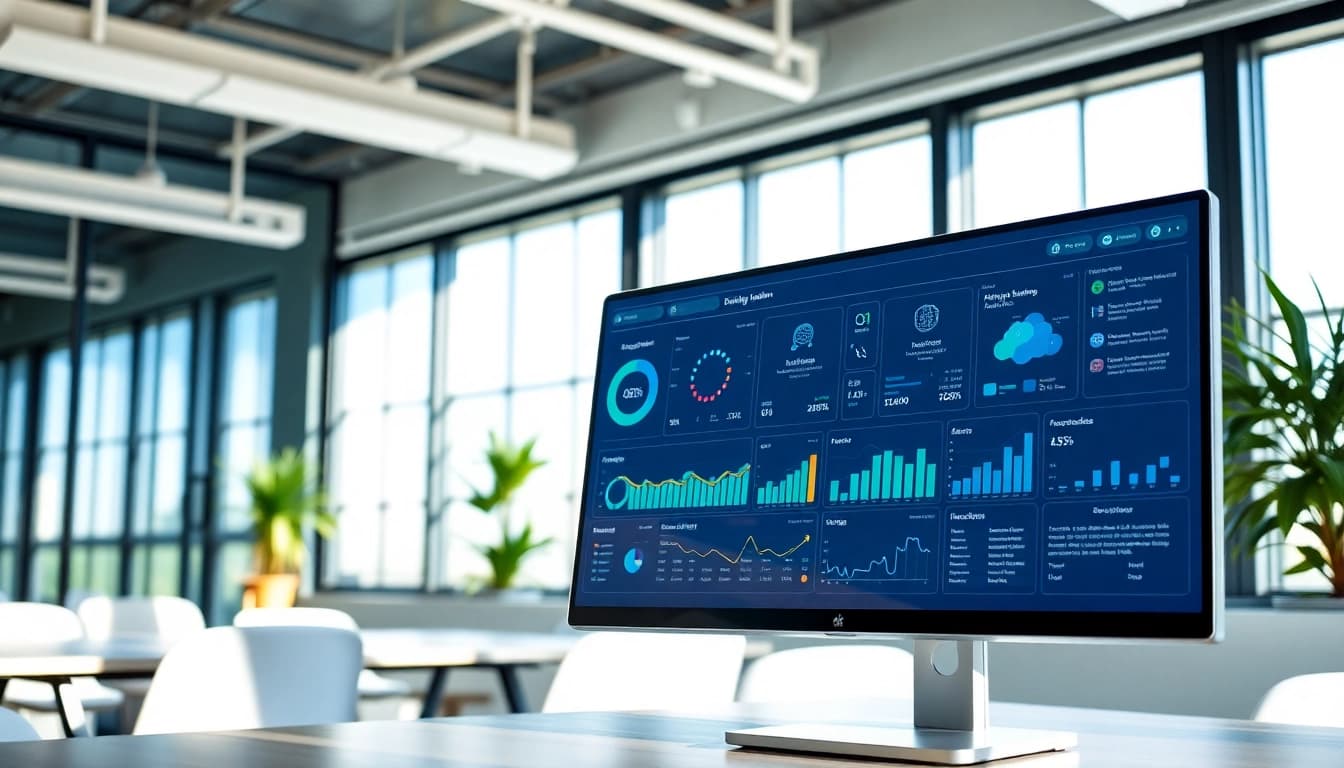 Showcase of enterprise assistant SaaS interface highlighting efficient workflow automation and analytics.