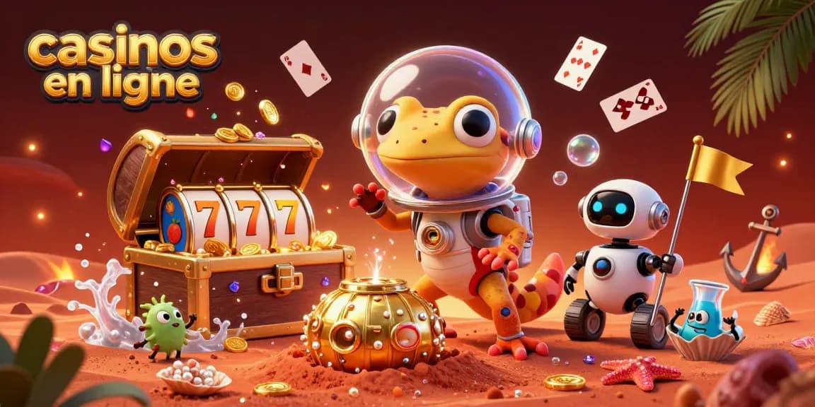 Les casinos en ligne célèbrent une recherche joyeuse de gains avec un gecko martien et une ambiance festive !
