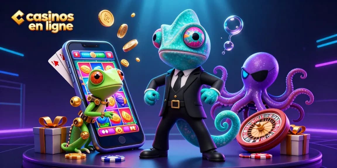 Gagnez avec des jeux captivants dans les casinos en ligne grâce à une illustration 3D dynamique.