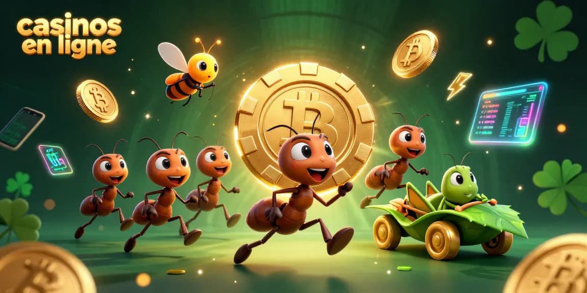 Jouer dans les casinos en ligne avec des personnages animés et des éléments colorés.