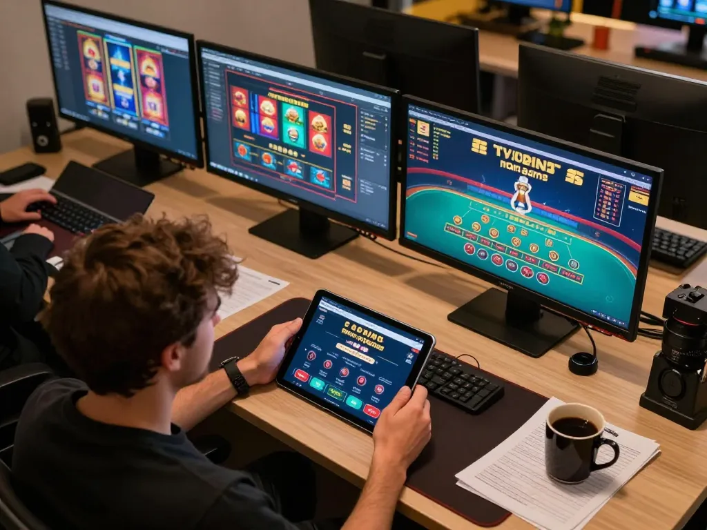 Engaging online session showcasing casinò online italiani non aams with vibrant games on multiple screens.
