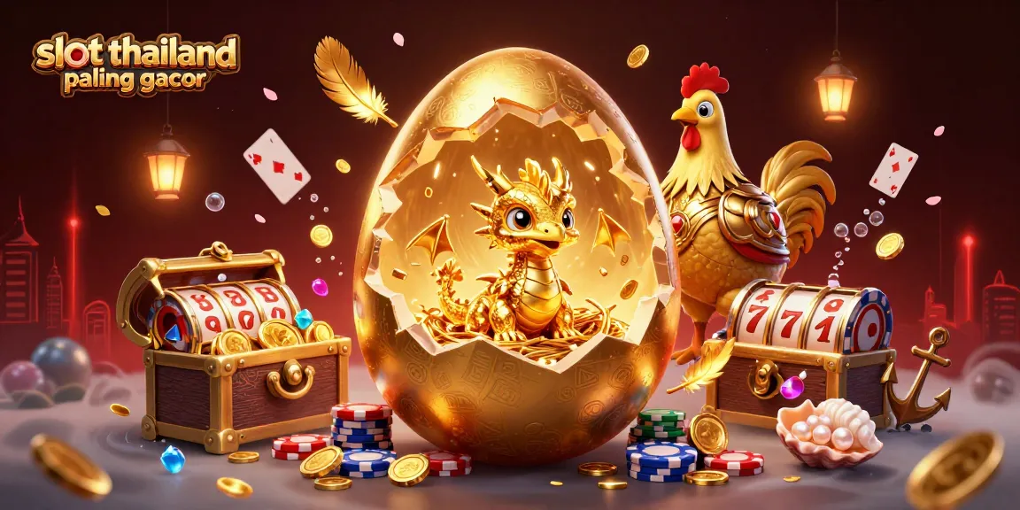 Spin to win big at slot thailand paling gacor with golden dragon and poker chips!