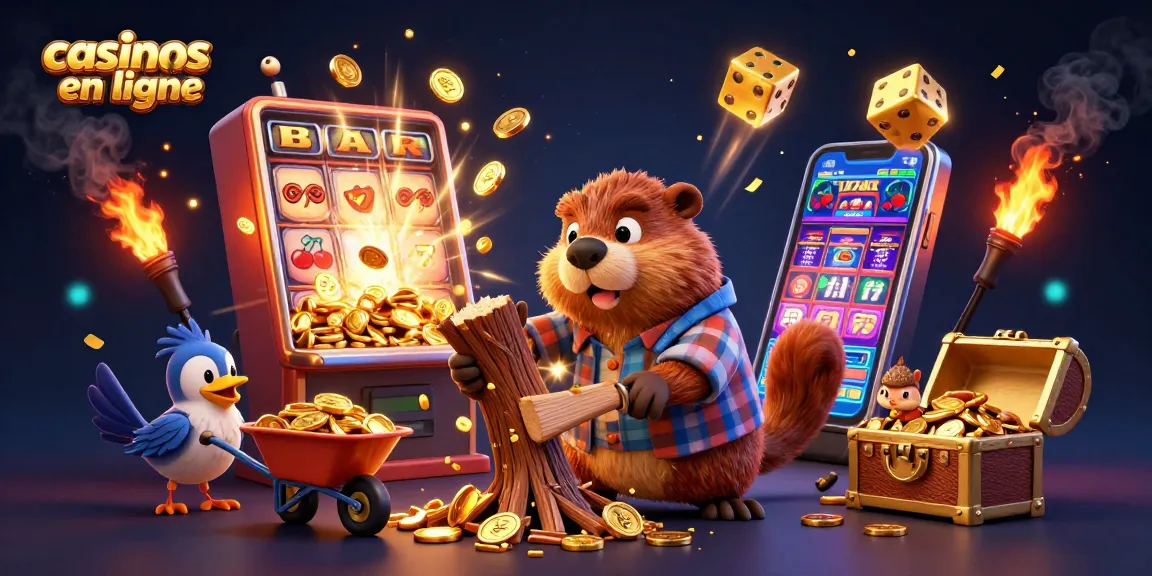 Action de jouer dans les casinos en ligne avec des personnages 3D et des symboles de jackpot éclatants.