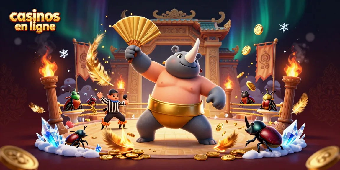 Découvrez les casinos en ligne avec ce combat captivant entre un scarabée rhinocéros et un criquet arbitre.