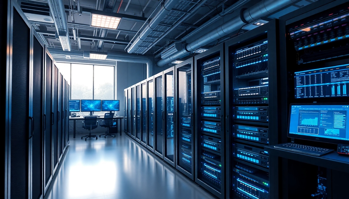 Visual representation of IT infrastructure management highlighting efficient and modern server operations.