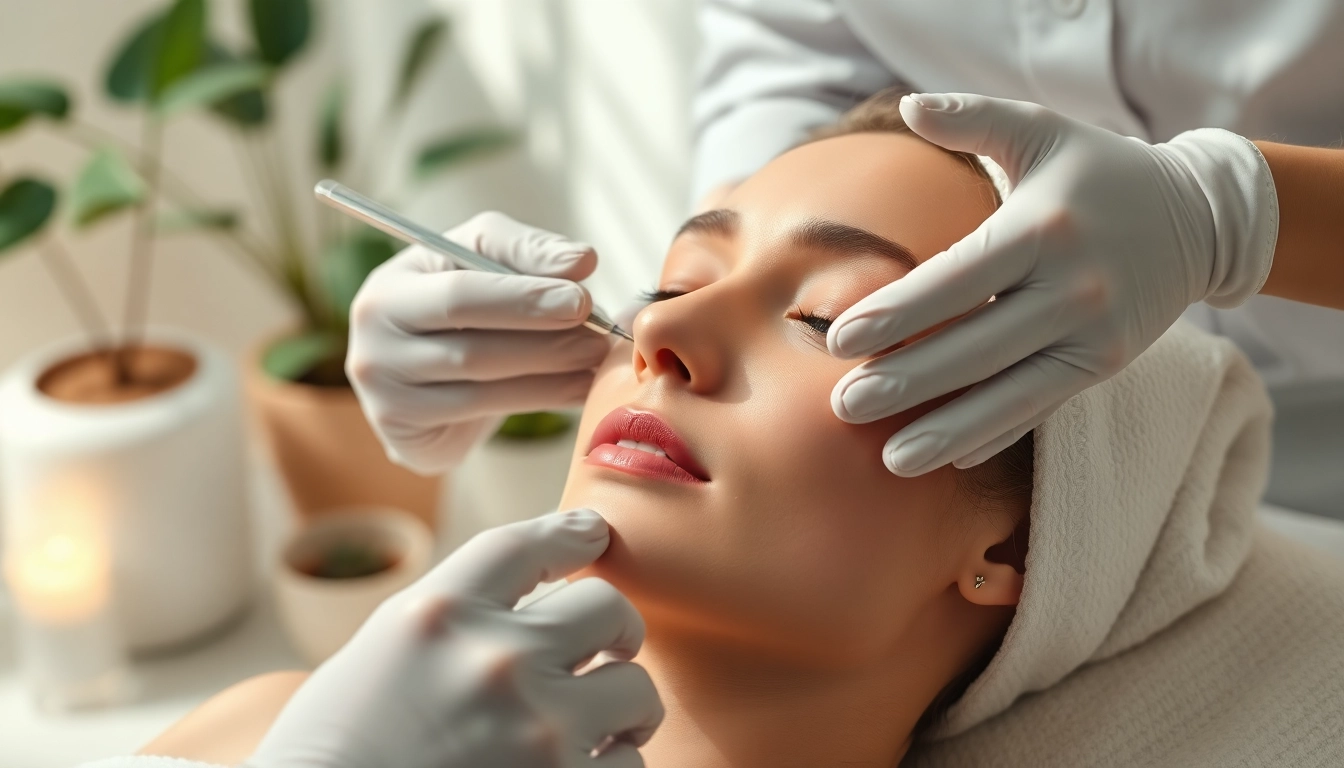 Chemical peel Queens NY treatment being performed by a professional esthetician.