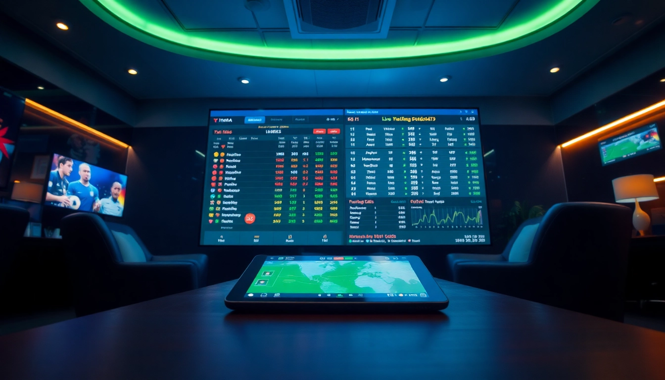 Live football betting interface showcasing tỷ lệ kèo and match updates