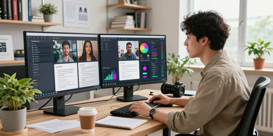 Detect AI image in a modern digital moderation workspace showcasing a focused content moderator analyzing images and text.