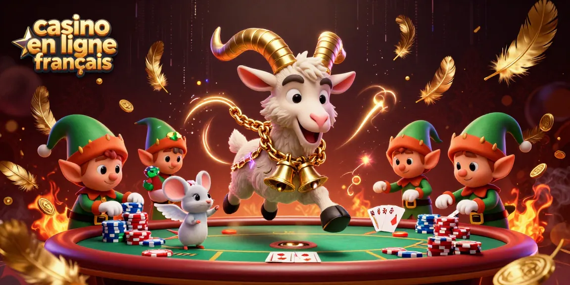 Jouer au poker dans un casino en ligne français avec un Krampus magique et des elfes malicieux.