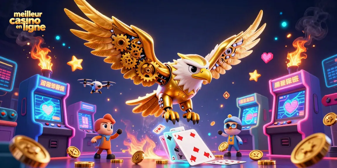 Gagnez en jouant aux cartes dans le meilleur casino en ligne avec une illustration dynamique et colorée.