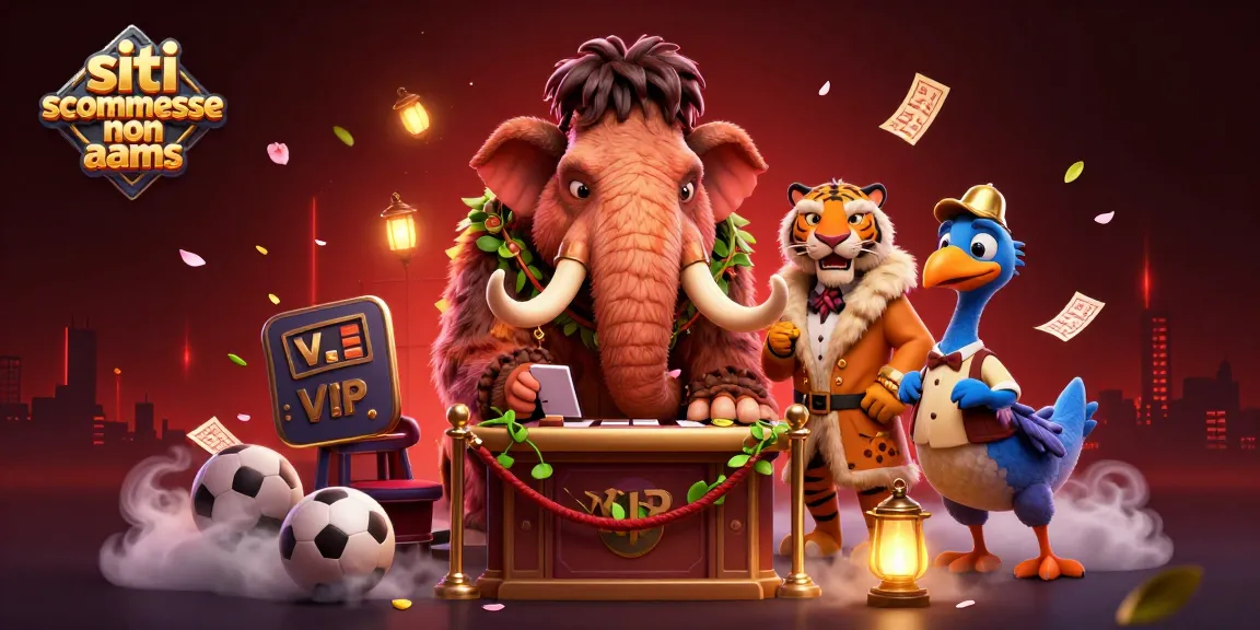 Scommetti nei migliori siti scommesse non aams con un mammut e ospiti unici in un casinò vivace.