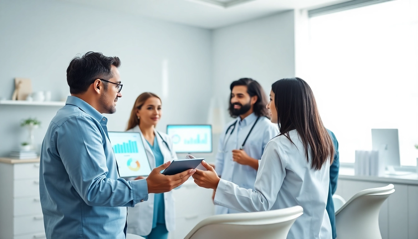 Enhance dental practice management with a collaborative team in a modern clinic setting.