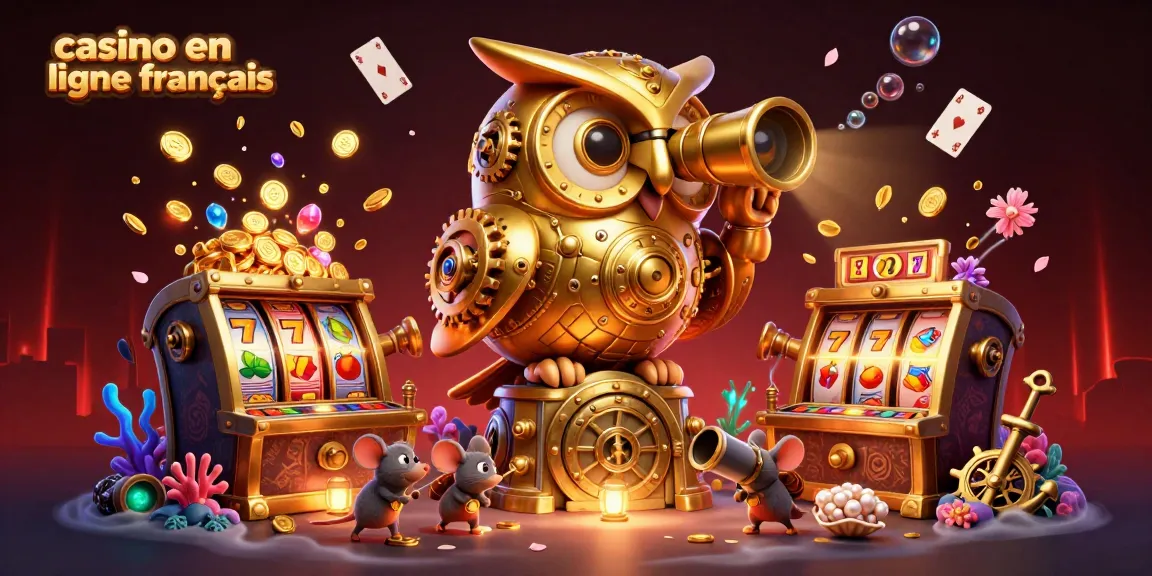 Casino en ligne français : le hibou doré et des souris découvrent des trésors sur un sol de machines à sous