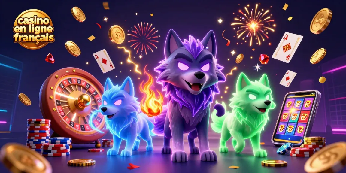 Découverte de l'univers du casino en ligne français avec des personnages animés et des éléments de jeu dynamiques.