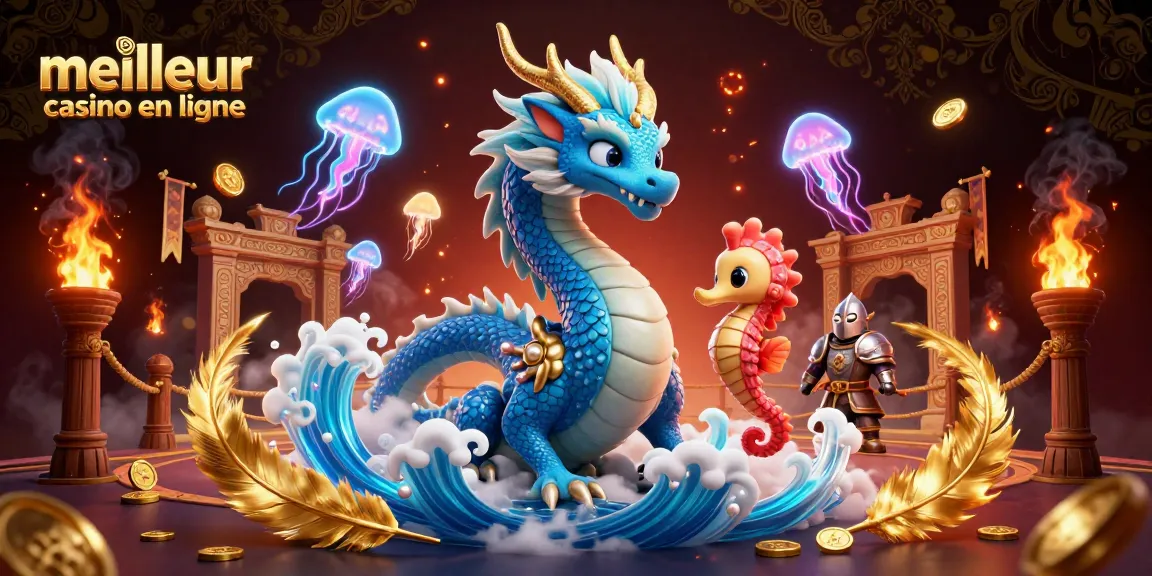 Les joueurs découvrent le meilleur casino en ligne avec des dragons et des créatures marines dans un décor magique.