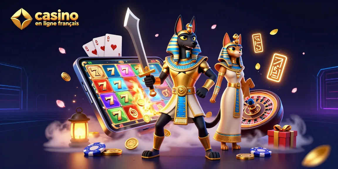 Inspirez-vous de l'action intense des jeux de casino en ligne français avec Anubis et Bastet.
