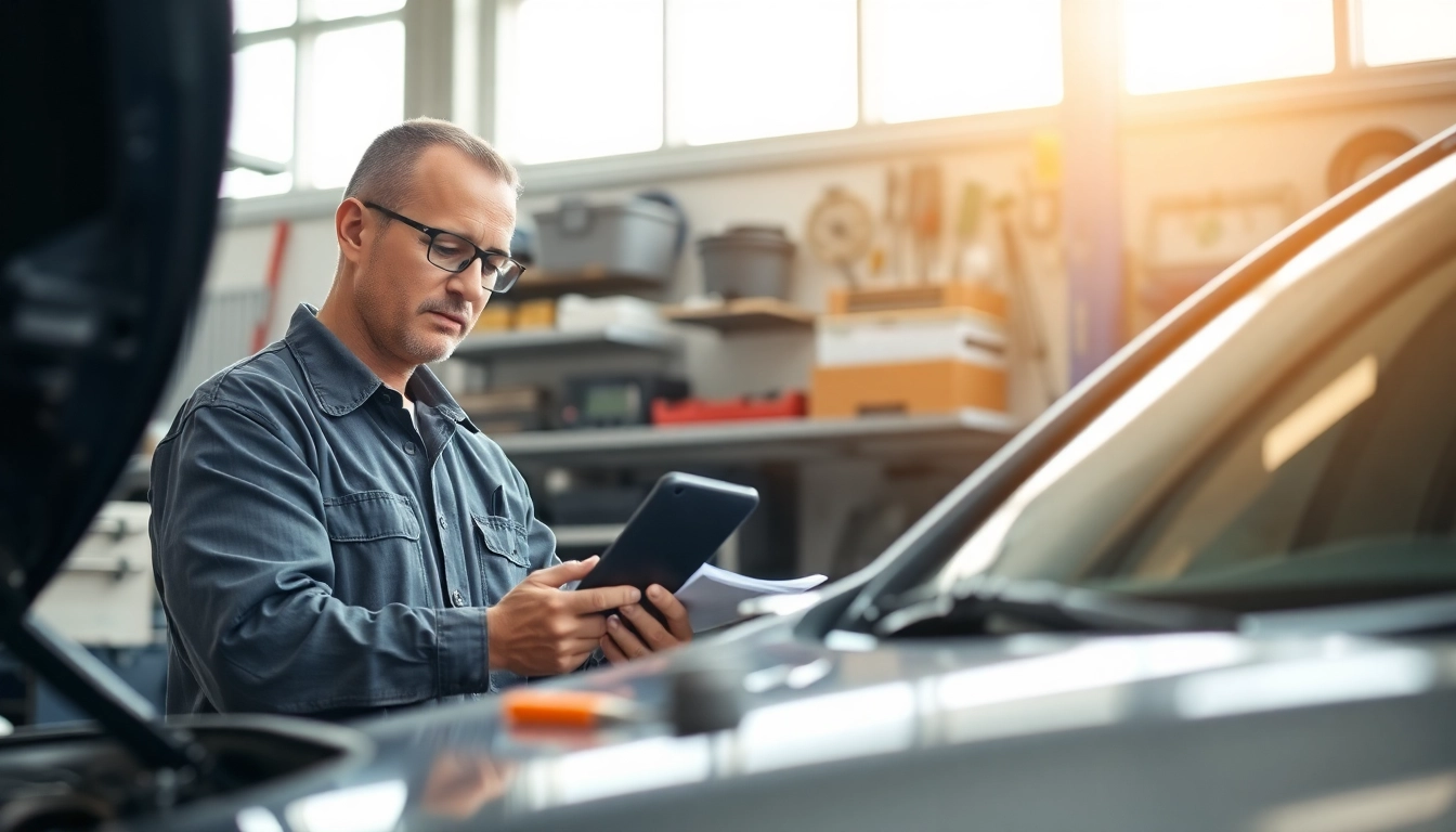 Evaluate mechanical breakdown coverage alternative in a bright garage with a skilled mechanic.