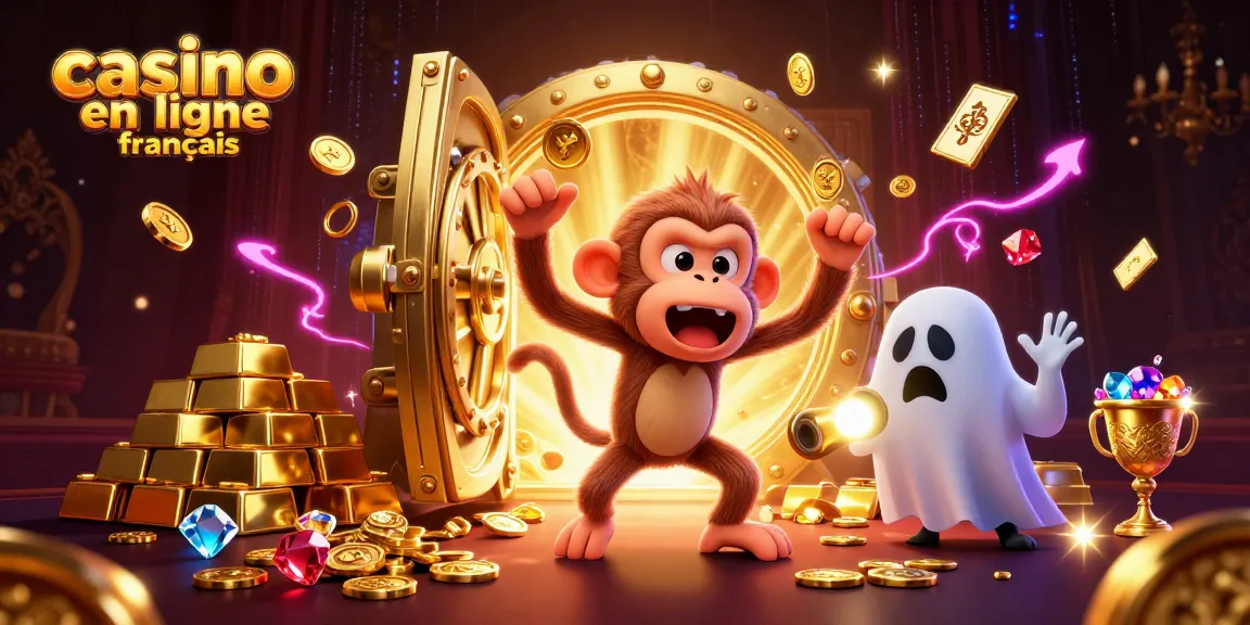 Un jeu captivant dans un casino en ligne français avec un singe poltergeist et un chiot chasseur de fantômes.
