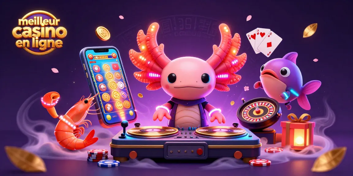 Découvrez le meilleur casino en ligne avec notre illustration vibrante et ludique.