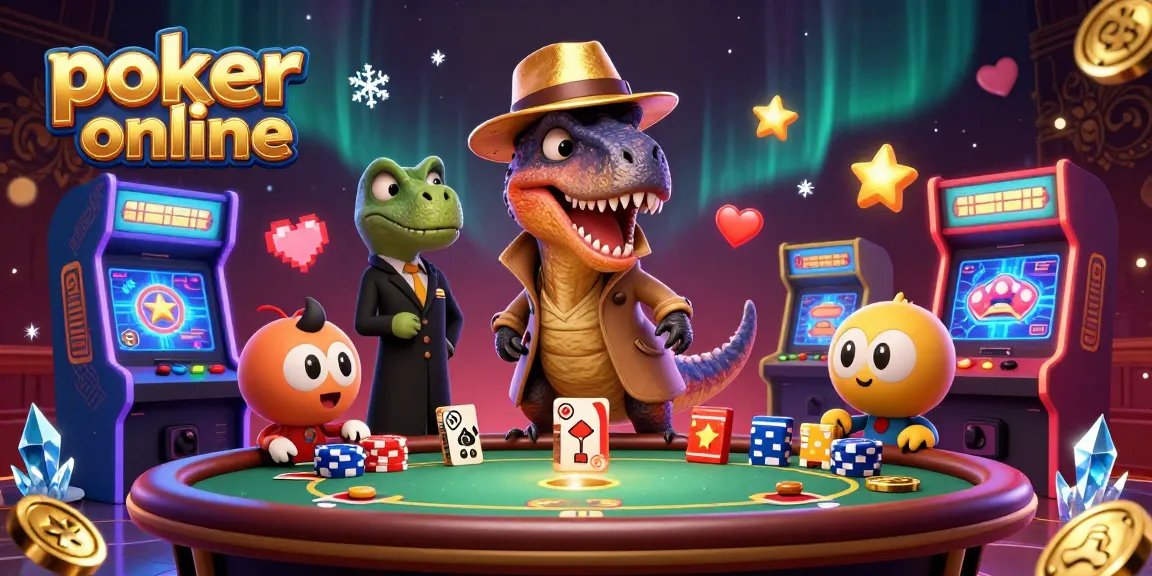 Jouer au poker en ligne représente l'essence du divertissement avec un velociraptor en pleine action.