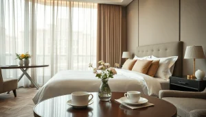 Experience top-notch Accommodation in a cozy hotel with elegant decor and calming ambiance.