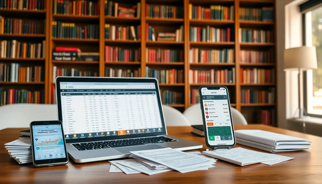 Engaging scene highlighting sports betting sites India with a laptop and betting materials.