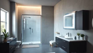 Examining a modern salle de bain with sirhona fr products for an elegant look.