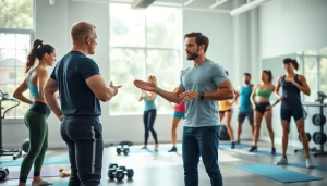 Dynamic group workout session addressing weight loss plateau with professional guidance.