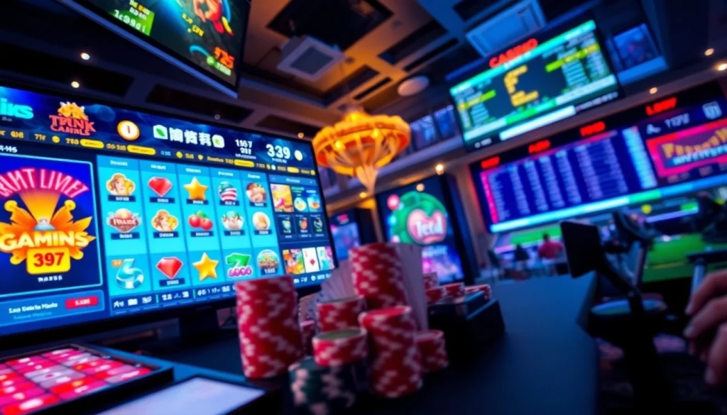 Online gaming interface showcasing trang chủ 789f with exciting casino games and sports betting elements.
