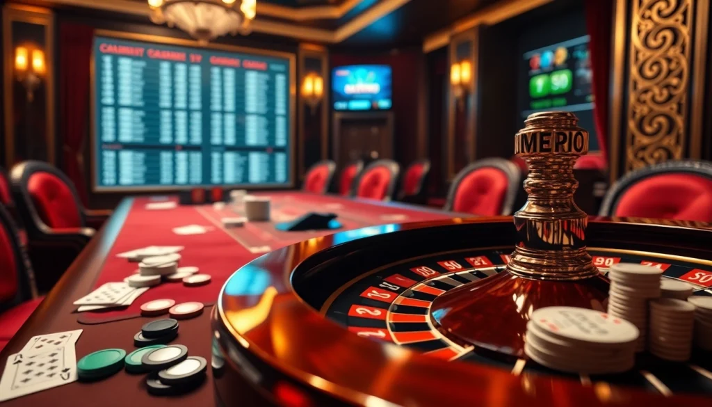 Rasakan sensasi menang di meja kasino mewah yang menampilkan opsi taruhan Depo 5k dan dekorasi yang elegan.