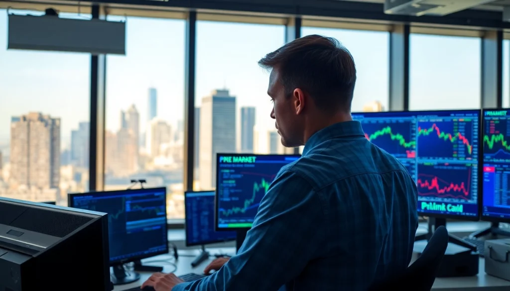 Engaging professional scene showcasing pre marketing trading analysis.