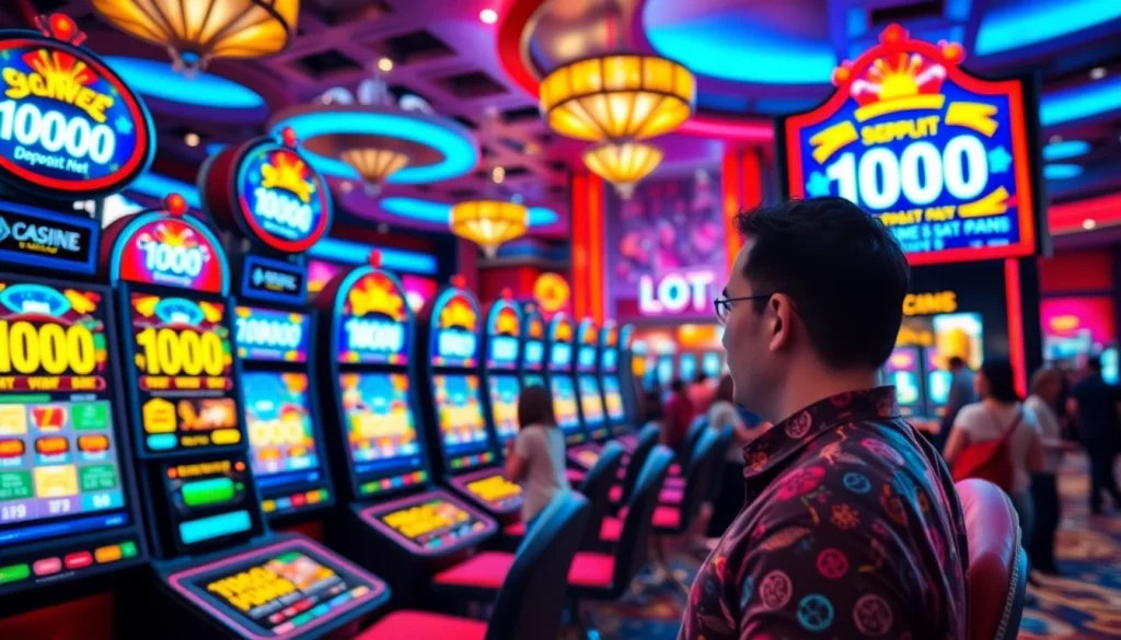Menangkan hadiah menarik dengan slot depo 1000 di kasino online yang penuh warna.