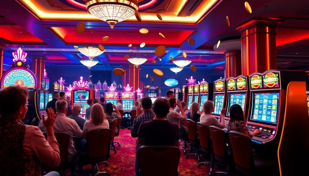 Menangkan permainan slot deposit 1k dengan mesin slot yang menarik dan cahaya yang gemerlapan.