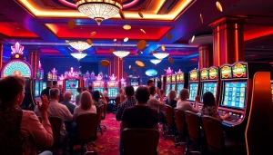 Menangkan permainan slot deposit 1k dengan mesin slot yang menarik dan cahaya yang gemerlapan.