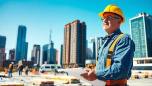 Manhattan General Contractor supervising a busy construction site, highlighting urban development.